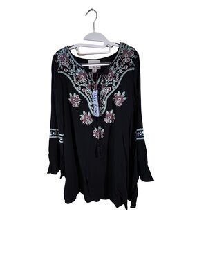 Chloe Oliver Jimmarin Dress Embroidered Boho Tunic Dress Black NWT XS
